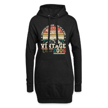 Original October 2006 16th Birthday Gift Cool - Hoodie Dress - black - Front