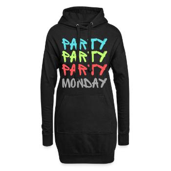 Party Party Party Monday (2) - Hoodie-Kleid - Schwarz - Vorne