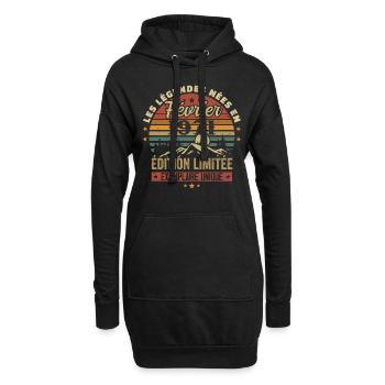 Born In February 1971 Birthday 53 Retro 53 - Hoodie Dress - black - Front