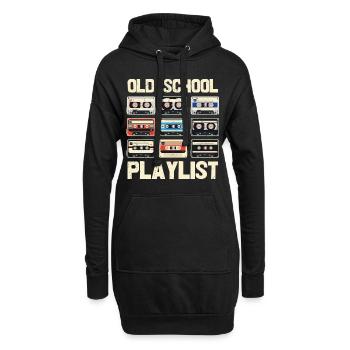 Retro Vintage 80er T-Shirt Lustig - Hoodie-Kleid - Schwarz - Vorne
