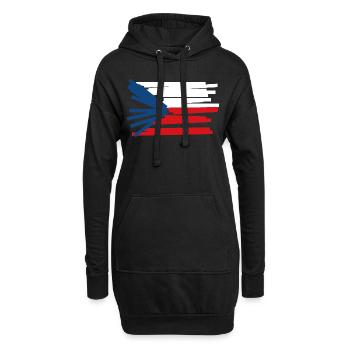 Tschechien Flagge - Moderne Kunst - Hoodie-Kleid - Schwarz - Vorne