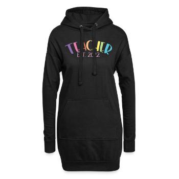 Teacher Est. 2022 Graduated Education Teacher Gift - Hoodie-Kleid - Schwarz - Vorne