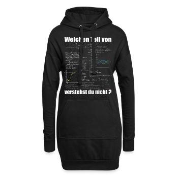Lustiger Mathematik Spruch Mathematiker Geschenk - Hoodie-Kleid - Schwarz - Vorne