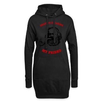 Kommunismus Gespenst Geschenk Pfeife Marx - Hoodie-Kleid - Schwarz - Vorne