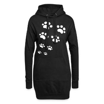 J aime mon chien - Sweat-shirt à capuche long Femme - noir - Devant