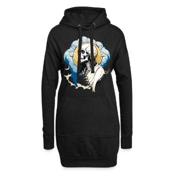Jesus Skull // Totenkopf Christus / Kirche FS0031 - Hoodie-Kleid - Schwarz - Vorne