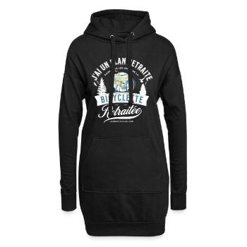 J'ai un plan retraite, faire tous les jours de la - Sweat-shirt à capuche long Femme - noir - Devant