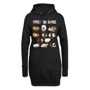 Cobaye types rongeurs cadeau animal - Sweat-shirt à capuche long Femme - noir - Devant