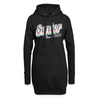 Senior Class Of 2023 Retro Graduation Party Geschenk - Hoodie-Kleid - Schwarz - Vorne