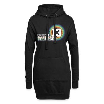 Adolescent officiel 13, cadeau cool 13e anniversaire - Sweat-shirt à capuche long Femme - noir - Devant