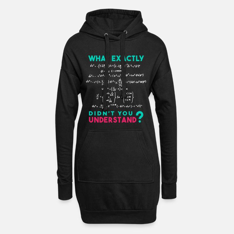 Physik Formel Scherz - Hoodie-Kleid - Schwarz