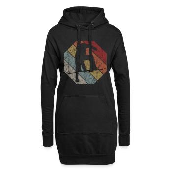 Snowboard Snowboarder Snowboarding Retro Geschenk - Hoodie-Kleid - Schwarz - Vorne