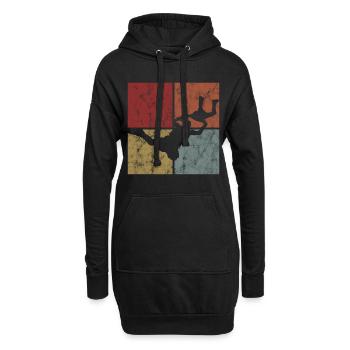 Fallschirmspringer Fallschirm Fallschirmspringen - Hoodie-Kleid - Schwarz - Vorne