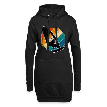 Windsurfer Windsurfer Windsurfing Retro Surf - Sweat-shirt à capuche long Femme - noir - Devant