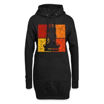 Jeu d’échecs rétro jeu d’échecs jeu d’échecs - Sweat-shirt à capuche long Femme - noir - Devant