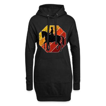 Dressurreiten Dressurreiter Reiten Reiter Pferd - Hoodie-Kleid - Schwarz - Vorne
