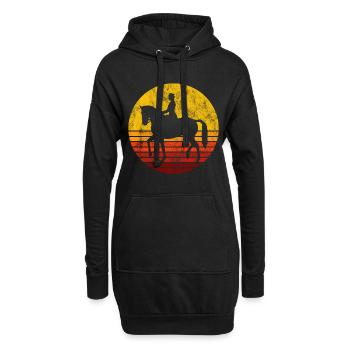 Dressurreiten Dressurreiter Reiten Reiter Pferd - Hoodie-Kleid - Schwarz - Vorne