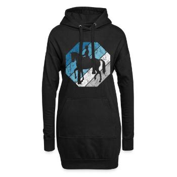 Dressurreiten Dressurreiter Reiten Reiter Pferd - Hoodie-Kleid - Schwarz - Vorne