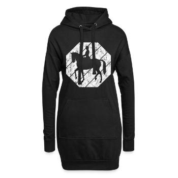 Dressur Dressurreiten Dressurreiter Reiten Pferd - Hoodie-Kleid - Schwarz - Vorne