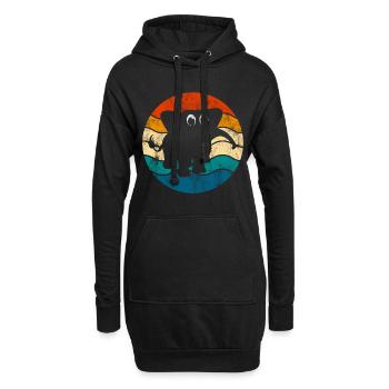 Eléphant éléphant pour enfants - Sweat-shirt à capuche long Femme - noir - Devant