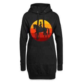 Dressur Dressurreiten Dressurreiter Reiten Pferd - Hoodie-Kleid - Schwarz - Vorne