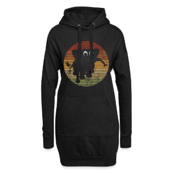 Eléphant éléphant pour enfants - Sweat-shirt à capuche long Femme - noir - Devant