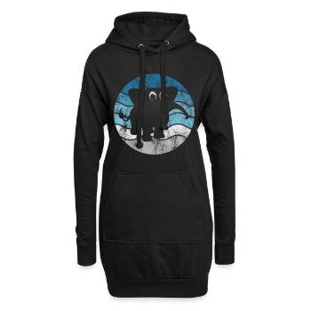 Éléphant Éléphant pour enfants - Sweat-shirt à capuche long Femme - noir - Devant