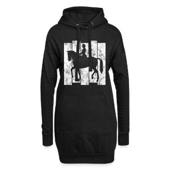 Dressur Dressurreiten Dressurreiter Reiten Pferd - Hoodie-Kleid - Schwarz - Vorne