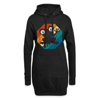Frosch Frösche Geschenk für Kinder Lustig Witzig - Hoodie-Kleid - Schwarz - Vorne