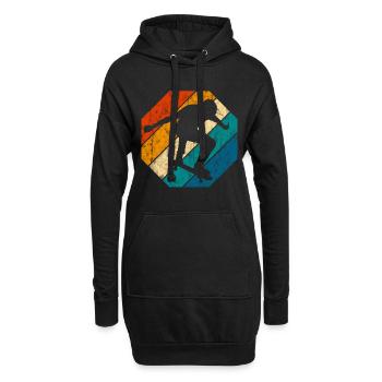 Skateboarder Skateboard Skater Skate Skateing - Sweat-shirt à capuche long Femme - noir - Devant