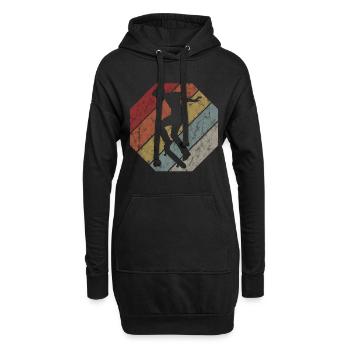 Skateboard Skateboarder Skater Skate Skateing - Sweat-shirt à capuche long Femme - noir - Devant