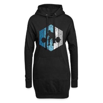 Musculation Bodybuilder GYM Fitnessstudio Retro - Sweat-shirt à capuche long Femme - noir - Devant