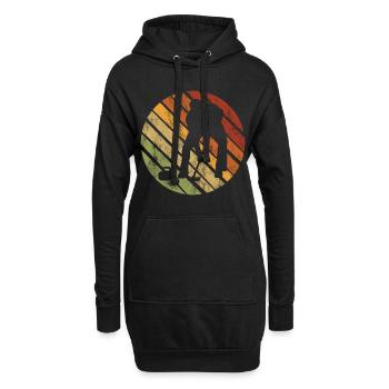 Curling sur glace Curling Retro Cadeau - Sweat-shirt à capuche long Femme - noir - Devant