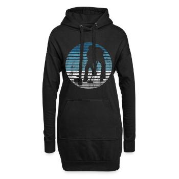 Curling sur glace Curling Retro Cadeau - Sweat-shirt à capuche long Femme - noir - Devant