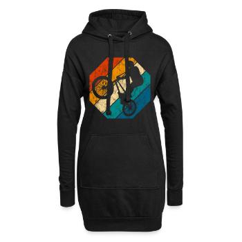 BMX Rad Fahrrad Retro Geschenk Bicycle Motocross - Hoodie-Kleid - Schwarz - Vorne