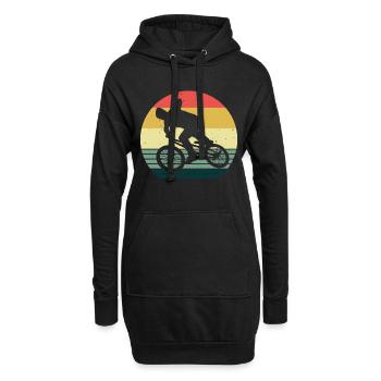 BMX Rad Fahrrad Retro Geschenk Bicycle Motocross - Hoodie-Kleid - Schwarz - Vorne