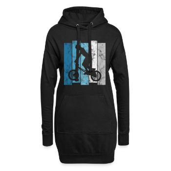 BMX Rad Fahrrad Retro Geschenk Bicycle Motocross - Hoodie-Kleid - Schwarz - Vorne
