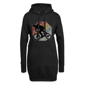BMX Rad Fahrrad Retro Geschenk Bicycle Motocross - Hoodie-Kleid - Schwarz - Vorne