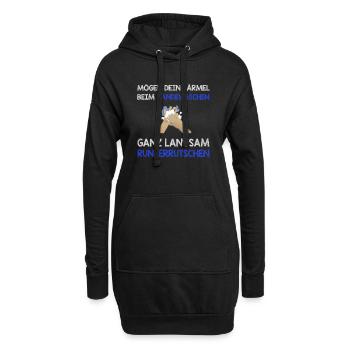 Lustige Sprüche Humor Händewaschen Nasse Ärmel - Hoodie-Kleid - Schwarz - Vorne