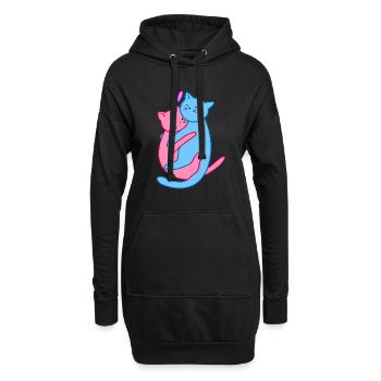 Cadeaux de la Saint-Valentin pour lui ou elle - Sweat-shirt à capuche long Femme - noir - Devant