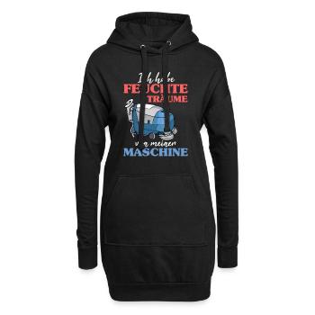Putzmann Putzfrau Gebäudereiniger Putz Maschine - Hoodie-Kleid - Schwarz - Vorne