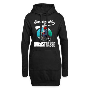Schwarzwaldhochstraße Schwarzwald Motorrad - Hoodie-Kleid - Schwarz - Vorne