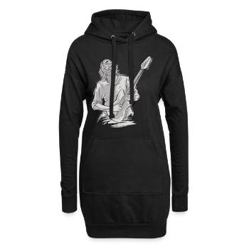 Rock Gitarre Guitar Gitarrist Rocker Geschenk - Hoodie-Kleid - Schwarz - Vorne