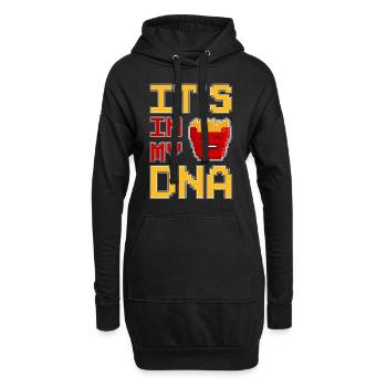 Its In My DNA Pixel Art Fritten Pommes - Hoodie-Kleid - Schwarz - Vorne
