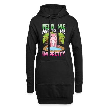 Feed Me And Tell Me I'm Pretty für eine Nilpferd - Hoodie-Kleid - Schwarz - Vorne