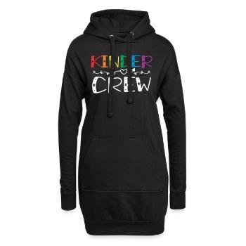 Kinder-Crew 1. Tag des Kindergartens Erzieherin - Hoodie-Kleid - Schwarz - Vorne