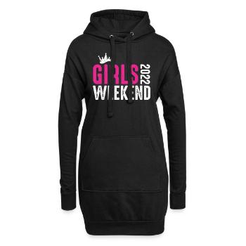 Week-end des filles 2022 Cadeau de voyage des filles - Sweat-shirt à capuche long Femme - noir - Devant