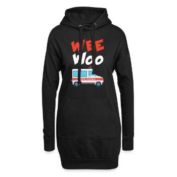 Wee Woo Ambulance AMR Drôle EMS EMT - Sweat-shirt à capuche long Femme - noir - Devant