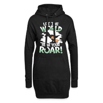 Let The World Hear Your Roar für Kinder und - Hoodie-Kleid - Schwarz - Vorne