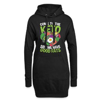 Lustiger Vegetarierer Spruch Gesunde Ernährung - Hoodie-Kleid - Schwarz - Vorne